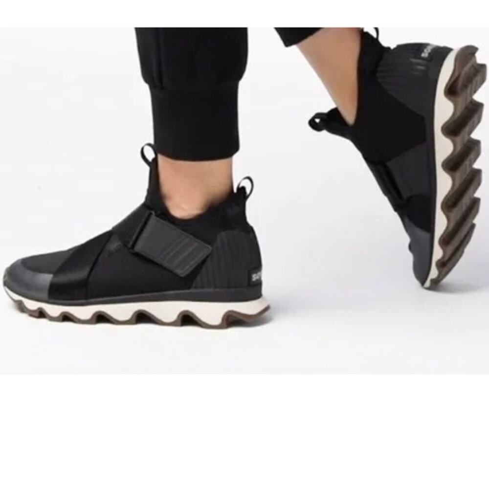 SOREL Kinetic Sneak Slip On Sneakers Shoes Strap Black NL3374 - Picture 10 of 10